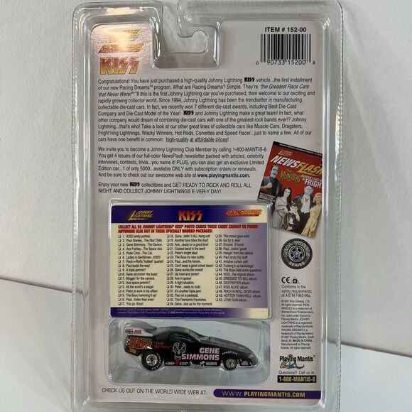 Johnny Lightning KISS Gene Simmons 1:64 Car - Black #12 Ace Space-jammin! - Picture 9 of 11